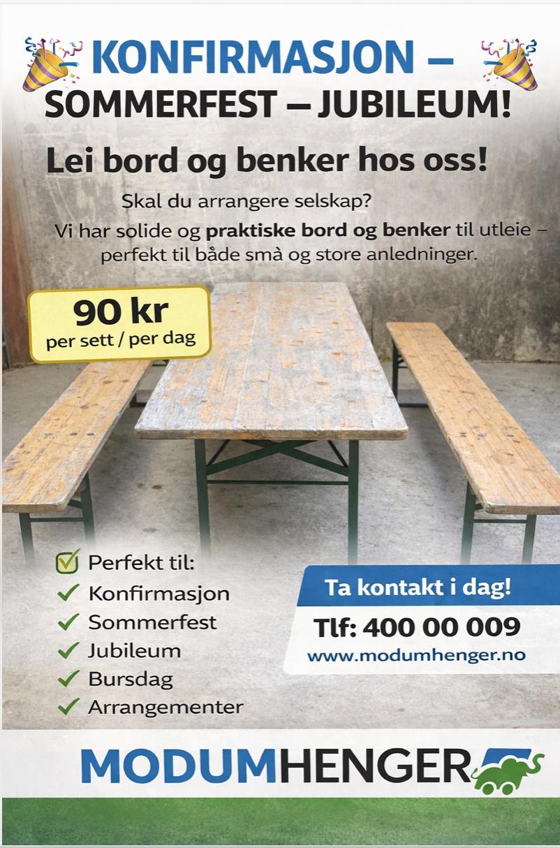 Bord og Benker